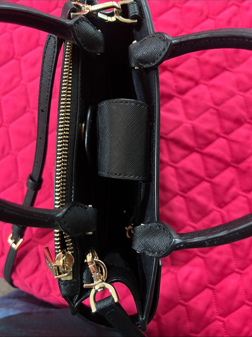 Michael Kors Black Satchel with Gold Hardware - Picture 7 of 11